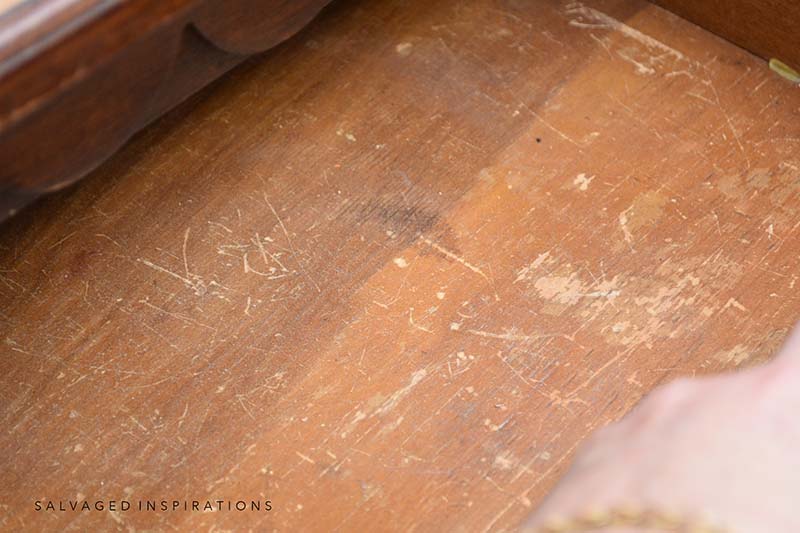 Beat Up Drawer On Inside