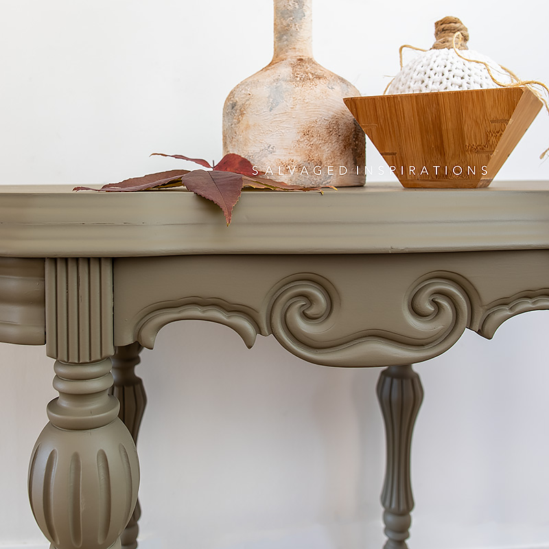 Close up of Painted Entry Table