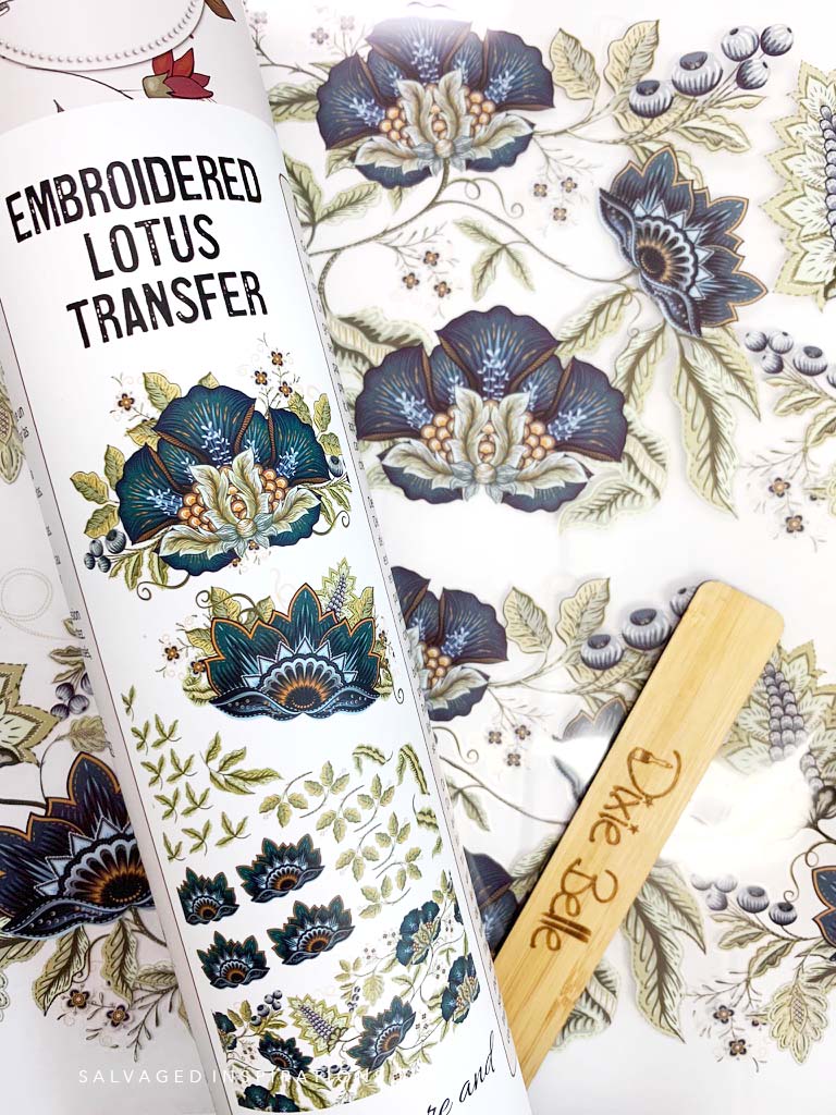 Embroidered Lotus Transfer