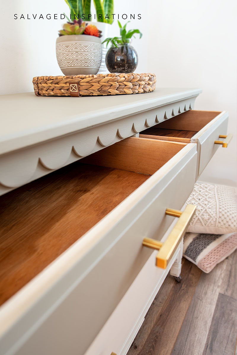 Side View Of Two Tone Painted Furniture IG