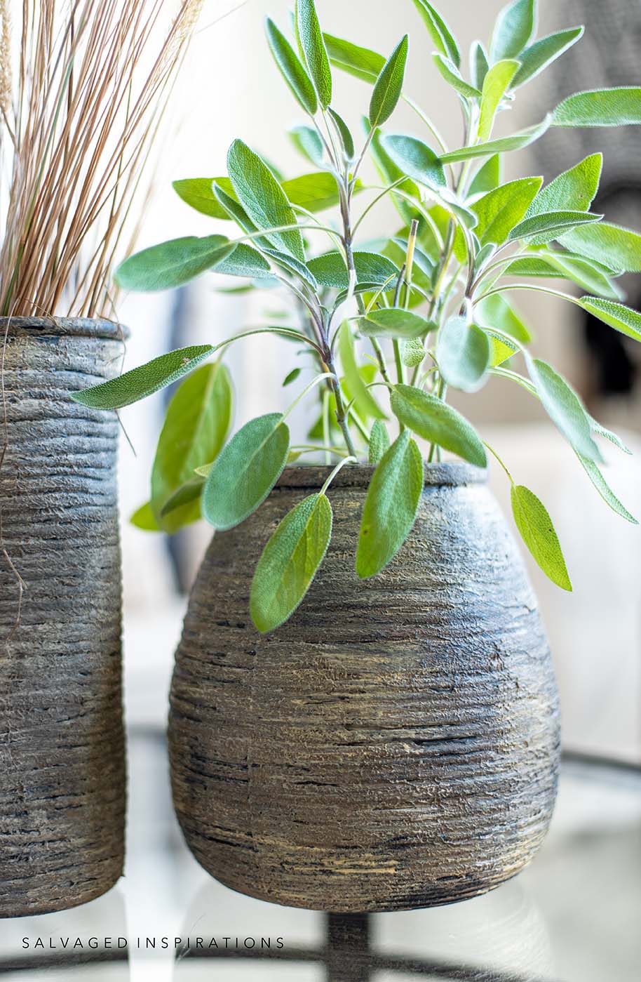 Close Up of Faux Clay Vessels