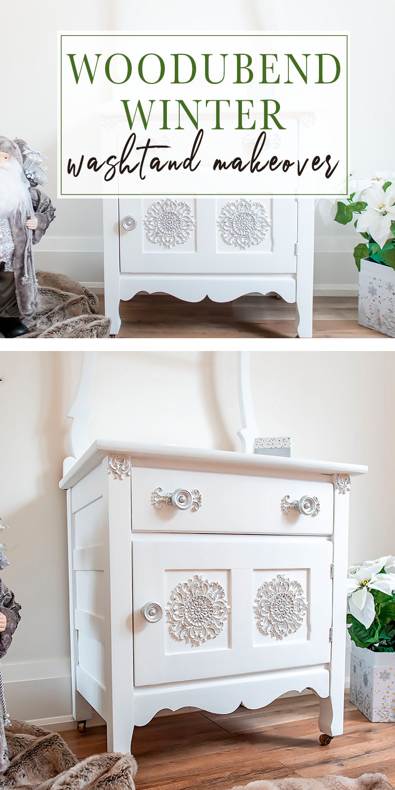 Woodubend Winter Washstand Makeover PIN