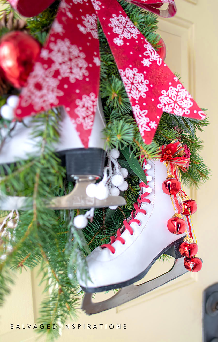 Ice Skate Door Wreath