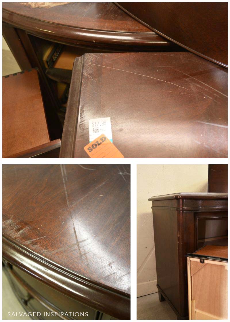 12.99 Thrift Store Nightstand Set Before