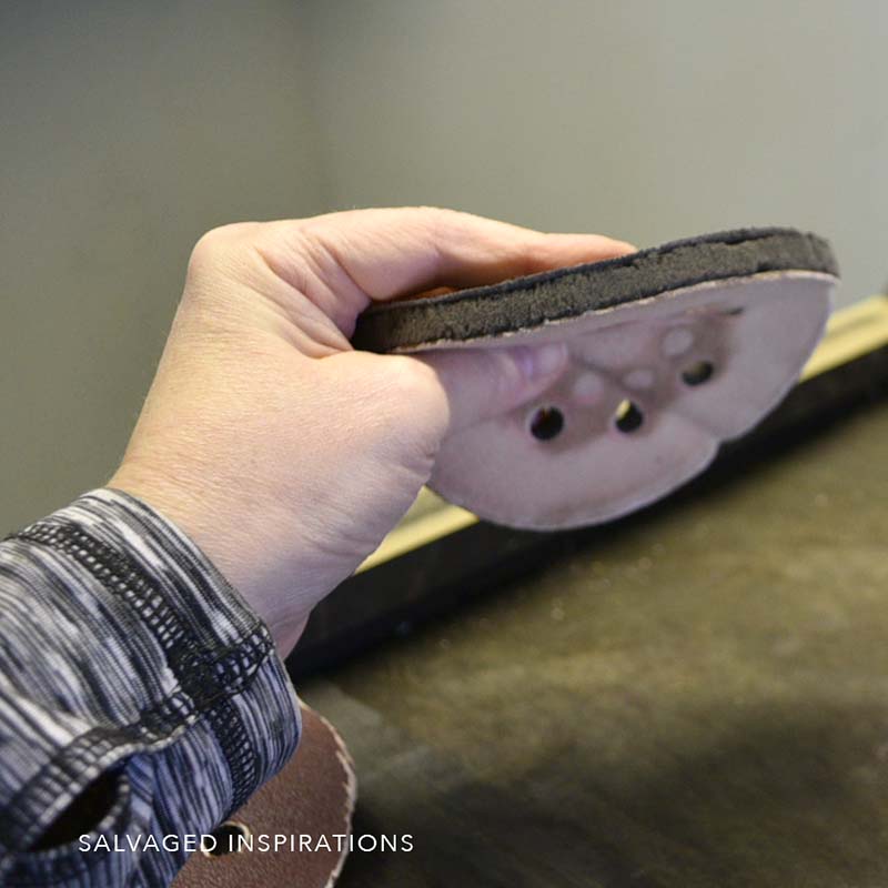 Old Sanding Sponge for Orbital Sander