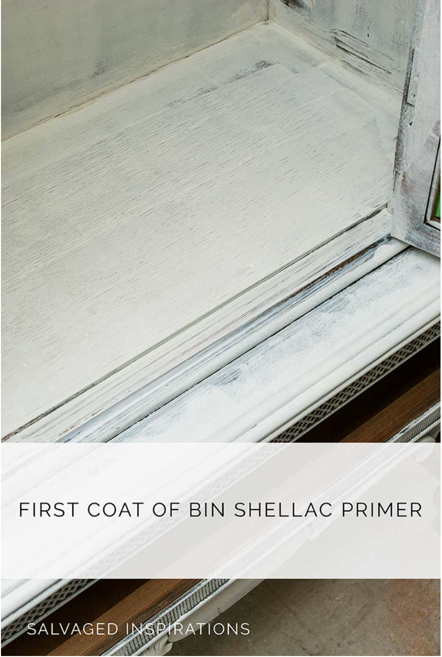 First Coat of Primer with Bleed Through